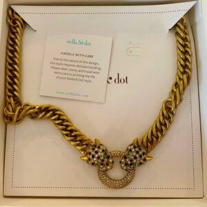 BNIB Stella and Dot jaguar necklace